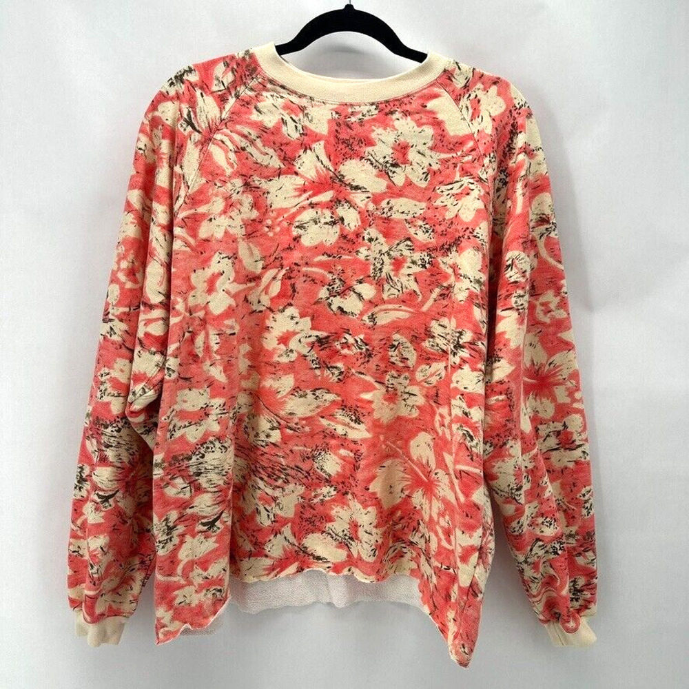 Vintage Jams World Sweatshirt‎ Womens L Crewneck Floral Surfer Retro Island 90s